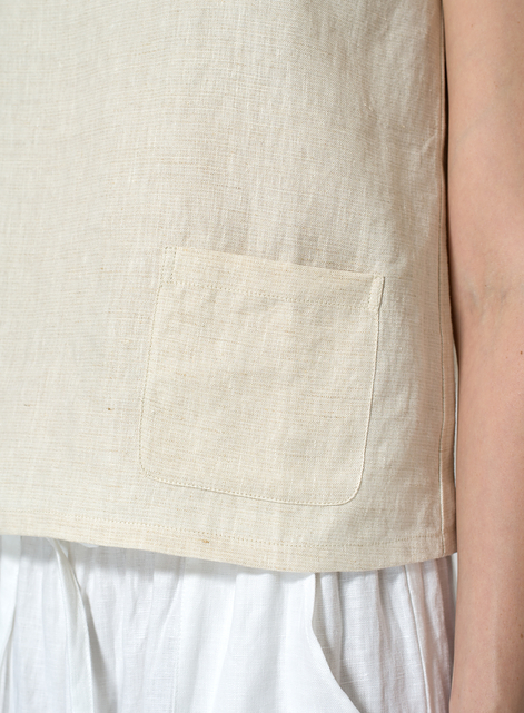 Linen Pocket Tank Top