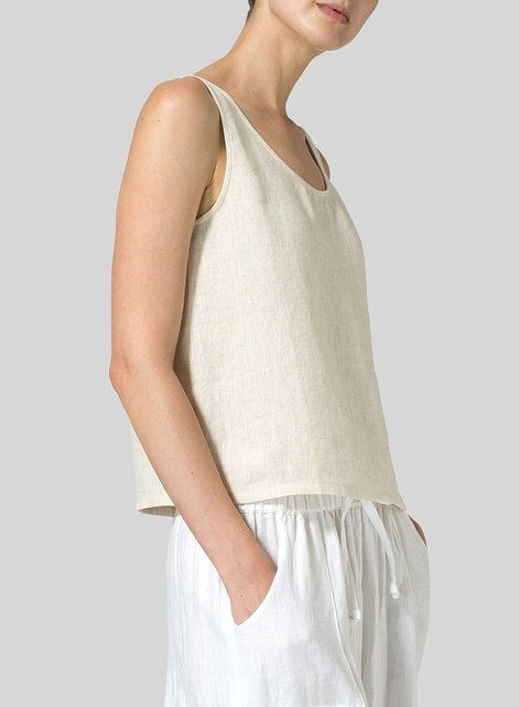 Linen Pocket Tank Top