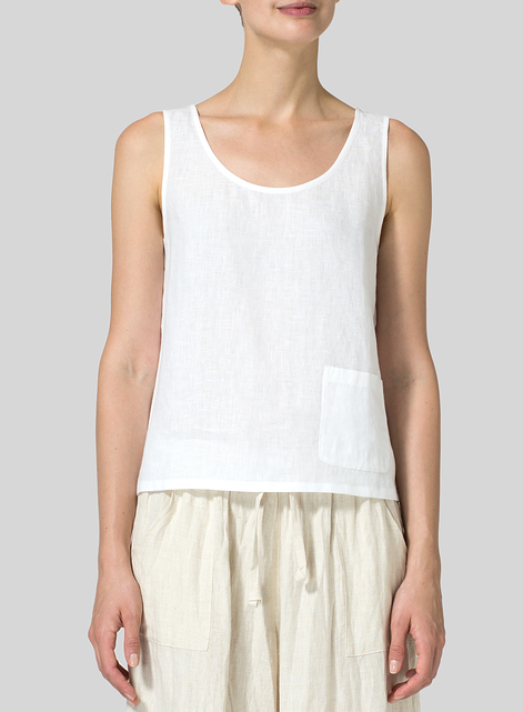 Linen Pocket Tank Top