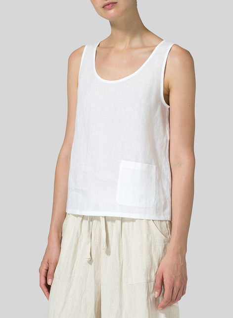 Linen Pocket Tank Top