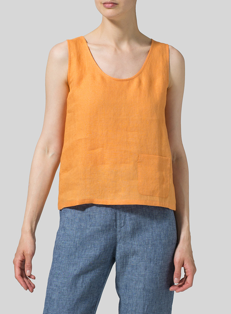 Linen Pocket Tank Top