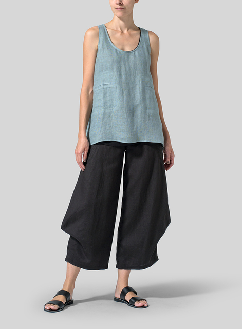 Linen Double Pocketed Tank