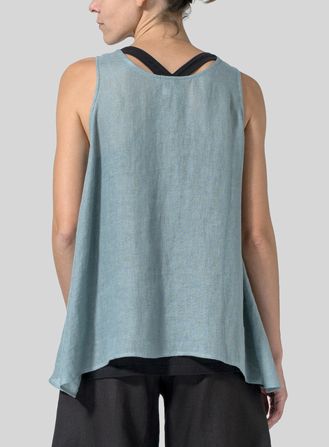 Linen Double Pocketed Tank