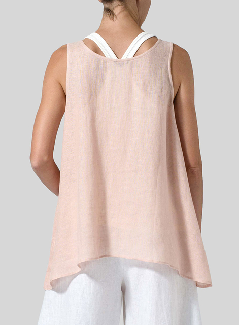 Linen Double Pocketed Tank