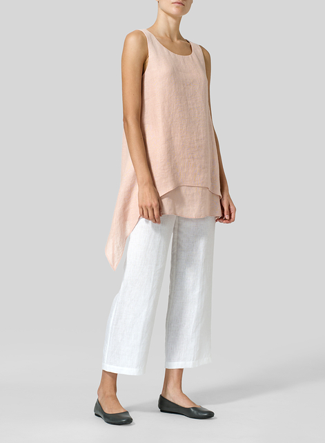 Linen Sleeveless Layered Lightweight Top