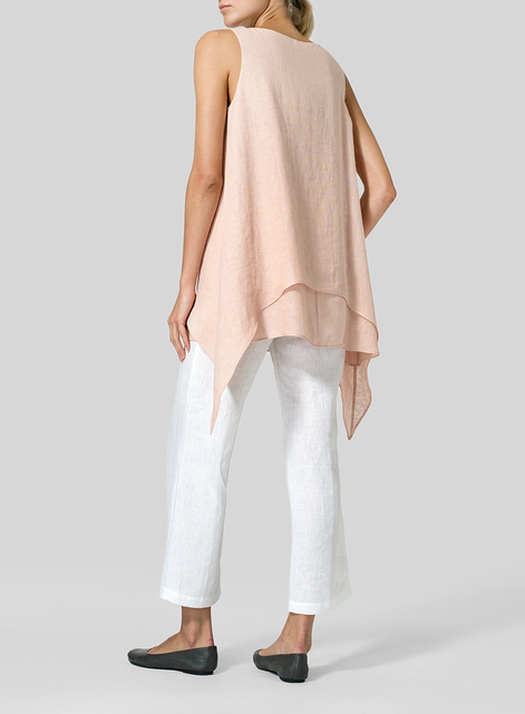 Linen Sleeveless Layered Lightweight Top