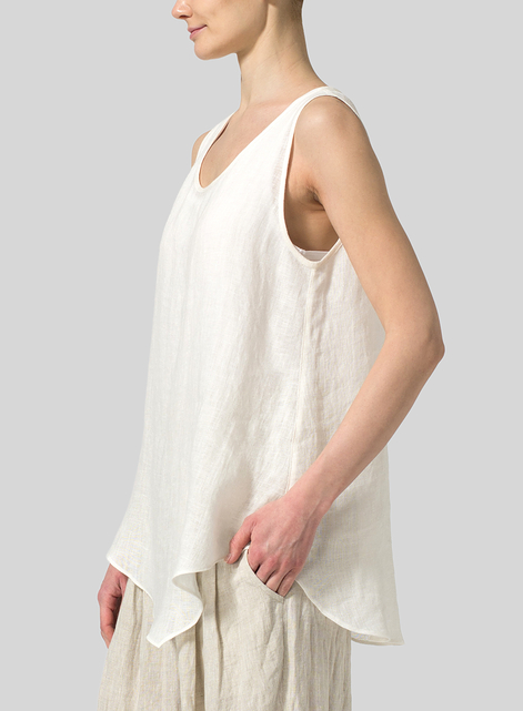 Lightweight linen Gauze Vest