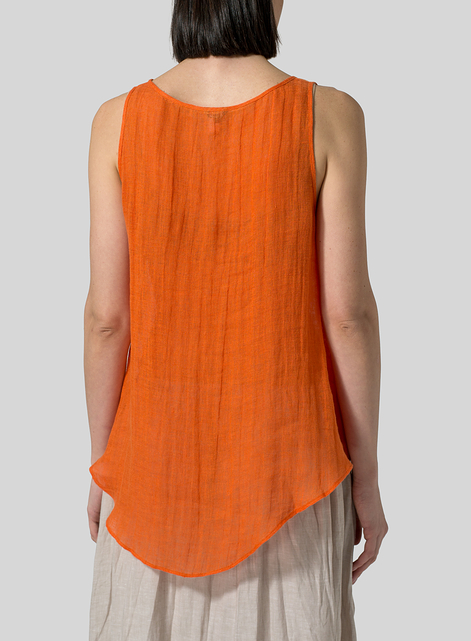 Lightweight linen Gauze Vest