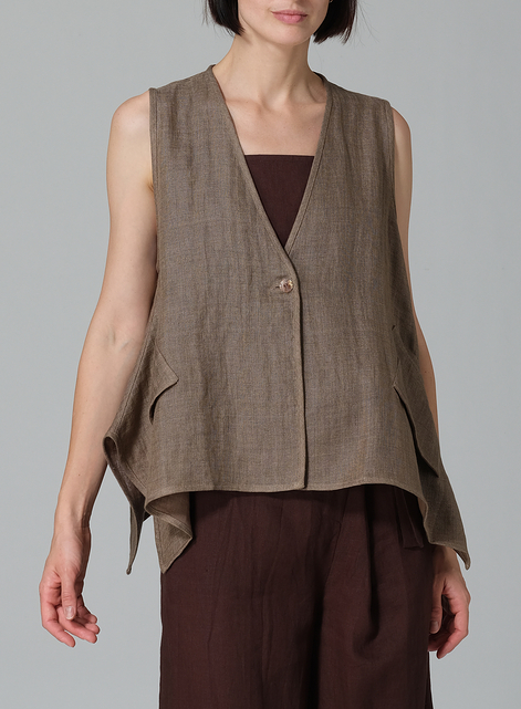 Linen Casual Vest