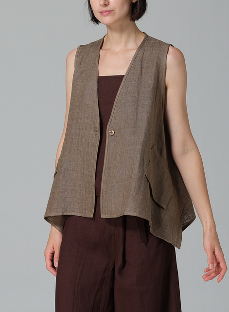 Linen Casual Vest