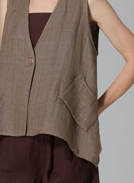 Linen Casual Vest