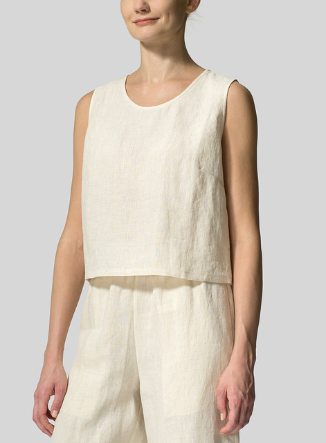 Linen Boxy Top