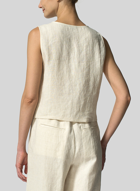 Linen Boxy Top