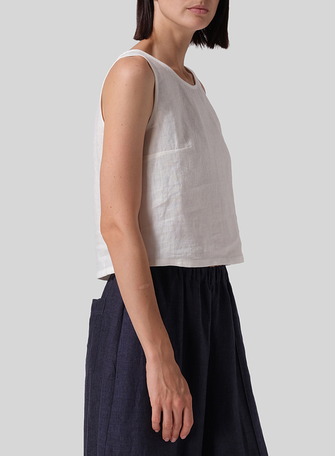 Linen Boxy Top