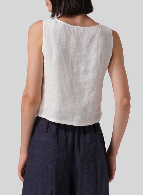 Linen Boxy Top