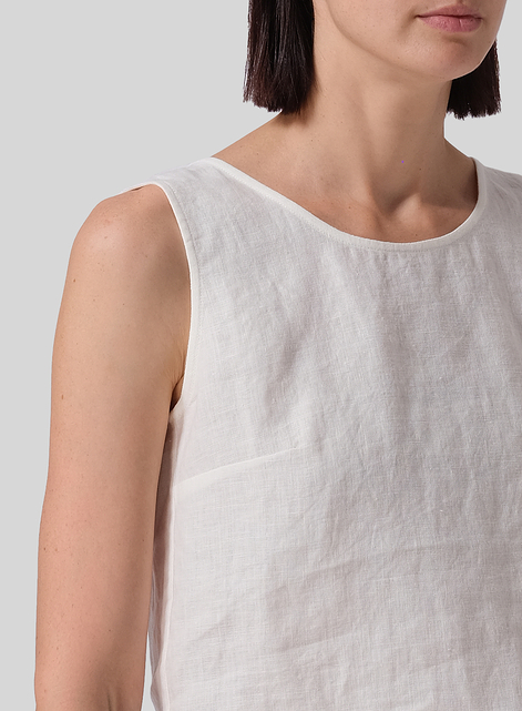 Linen Boxy Top