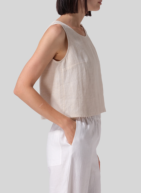 Linen Boxy Top