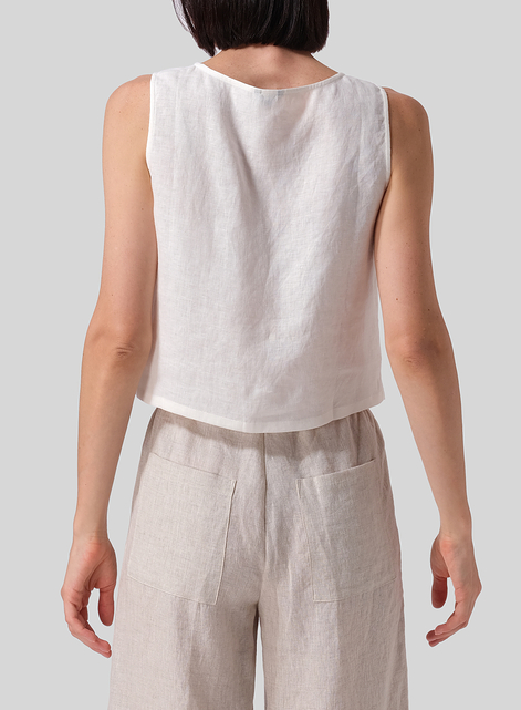 Linen Boxy Top