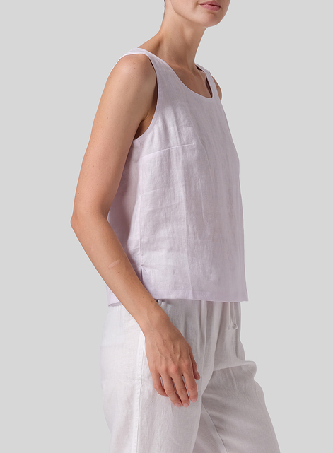 Linen Nice Fit Sleeveless Tank Top