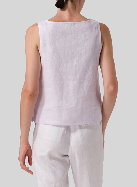 Linen Nice Fit Sleeveless Tank Top