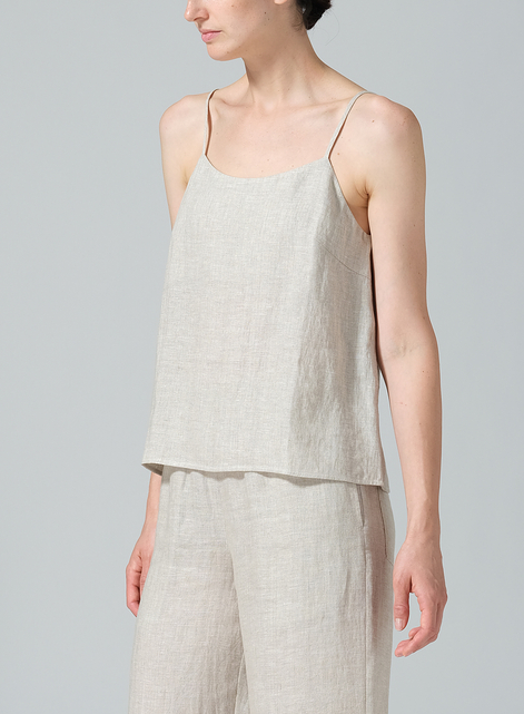 Linen Spaghetti Strap Cami Top