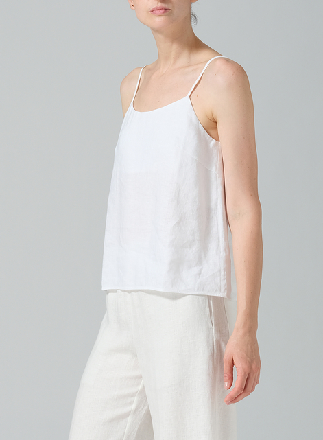 Linen Spaghetti Strap Cami Top