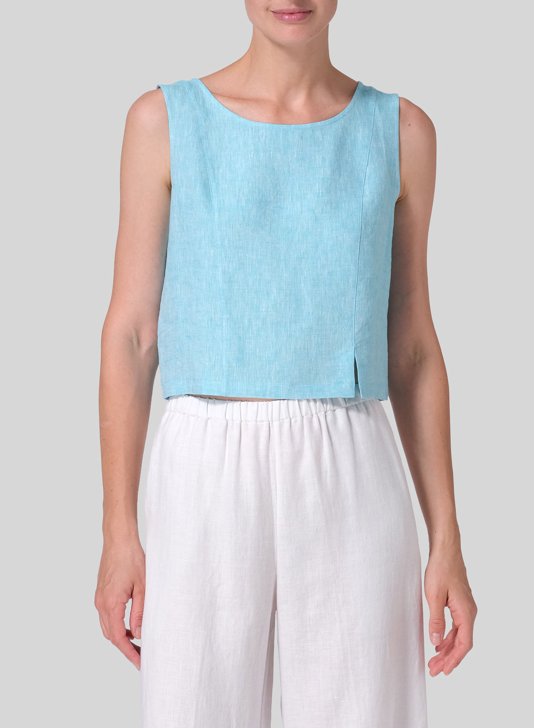 Linen Sleeveless Short Tank