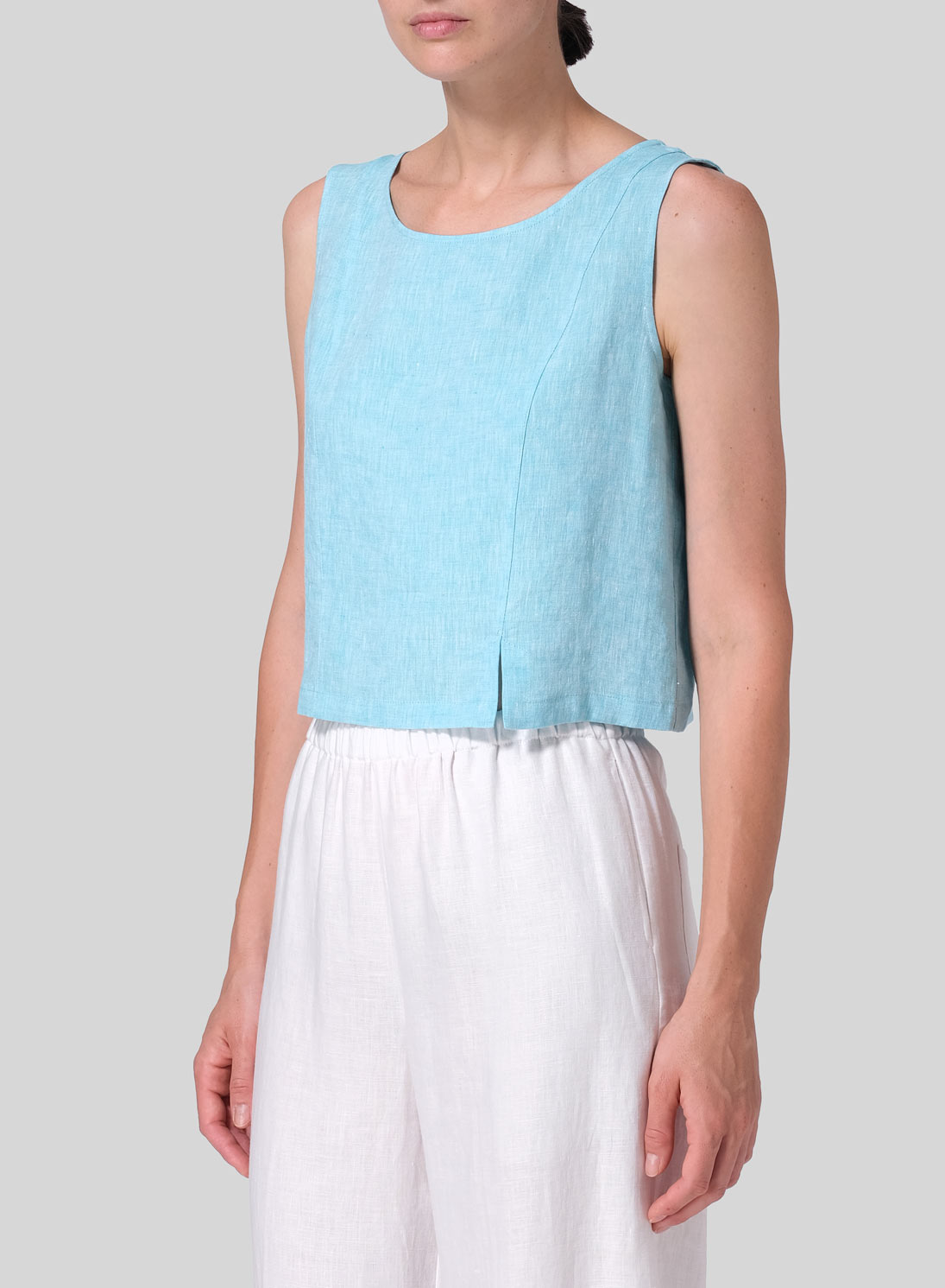 Linen Sleeveless Short Tank