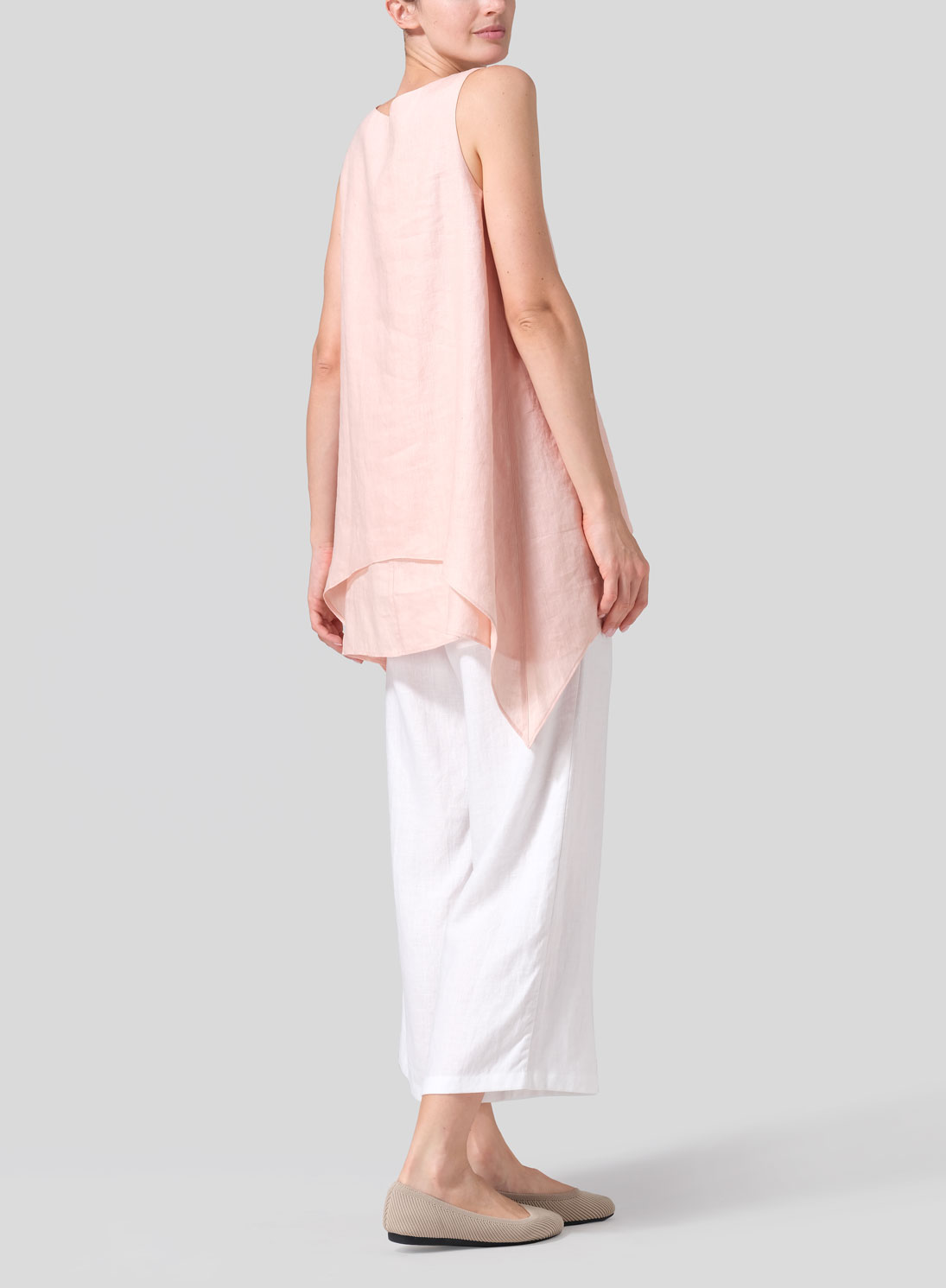 Linen Sleeveless Layered Lightweight Top